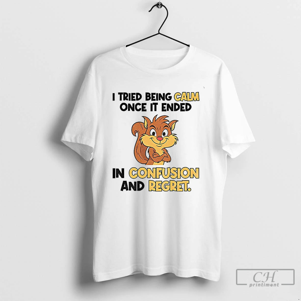 Classic Squirrel I Tried Being Calm Once It Ended In Confusion And Regret T Shirts Hoodie, Sweatshirt | InkNestWear.com