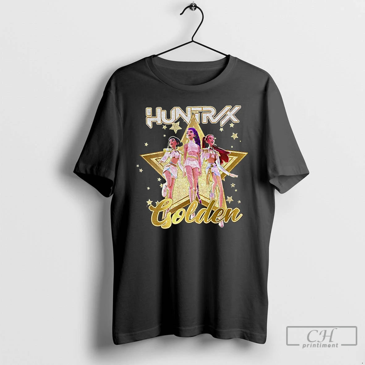 Classic Star Kpop Demon Hunters Huntrix Golden T Shirts Hoodie, Sweatshirt | InkNestWear.com