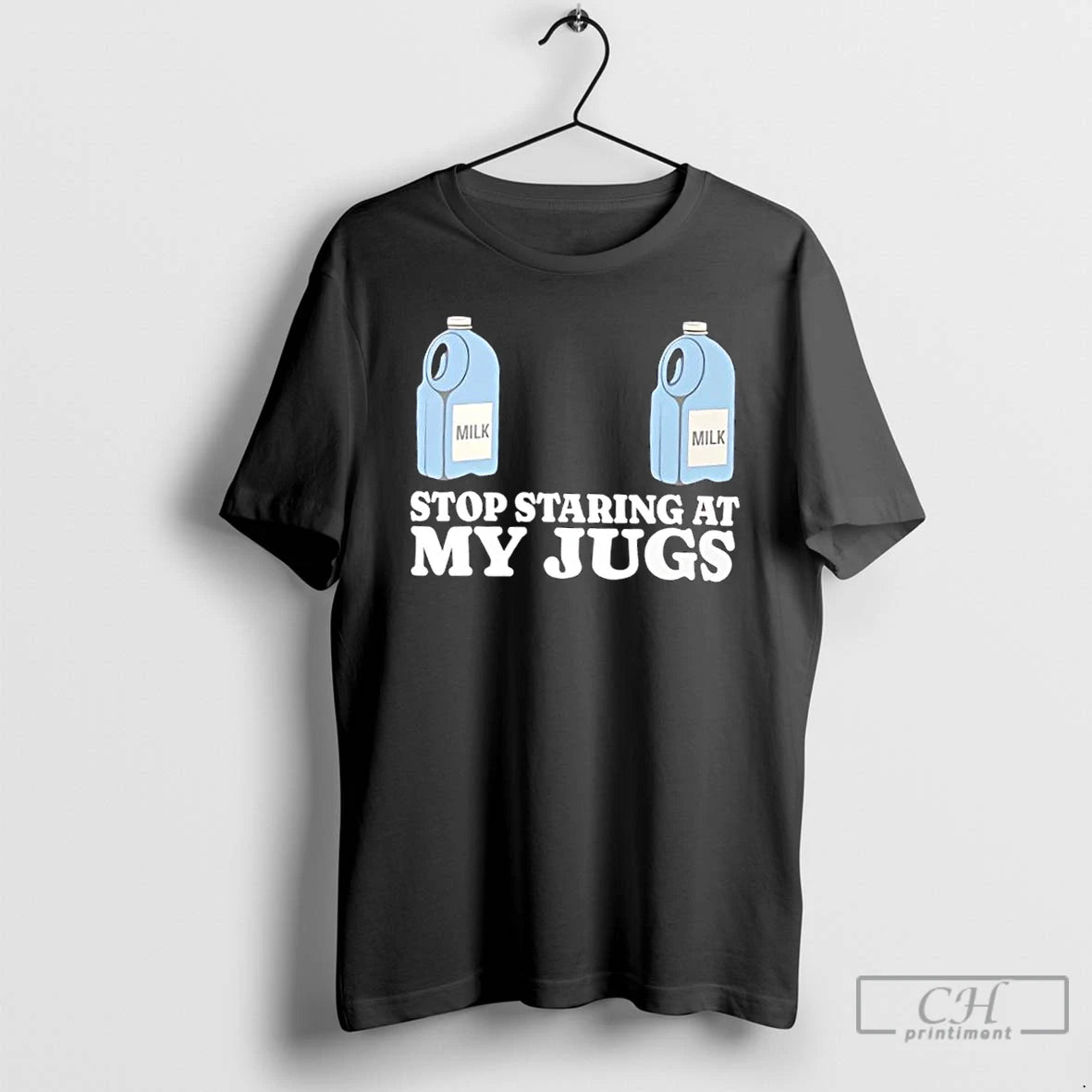 Classic Stop Staring At My Jugs Milk Pun T Shirts Hoodie, Sweatshirt | InkNestWear.com