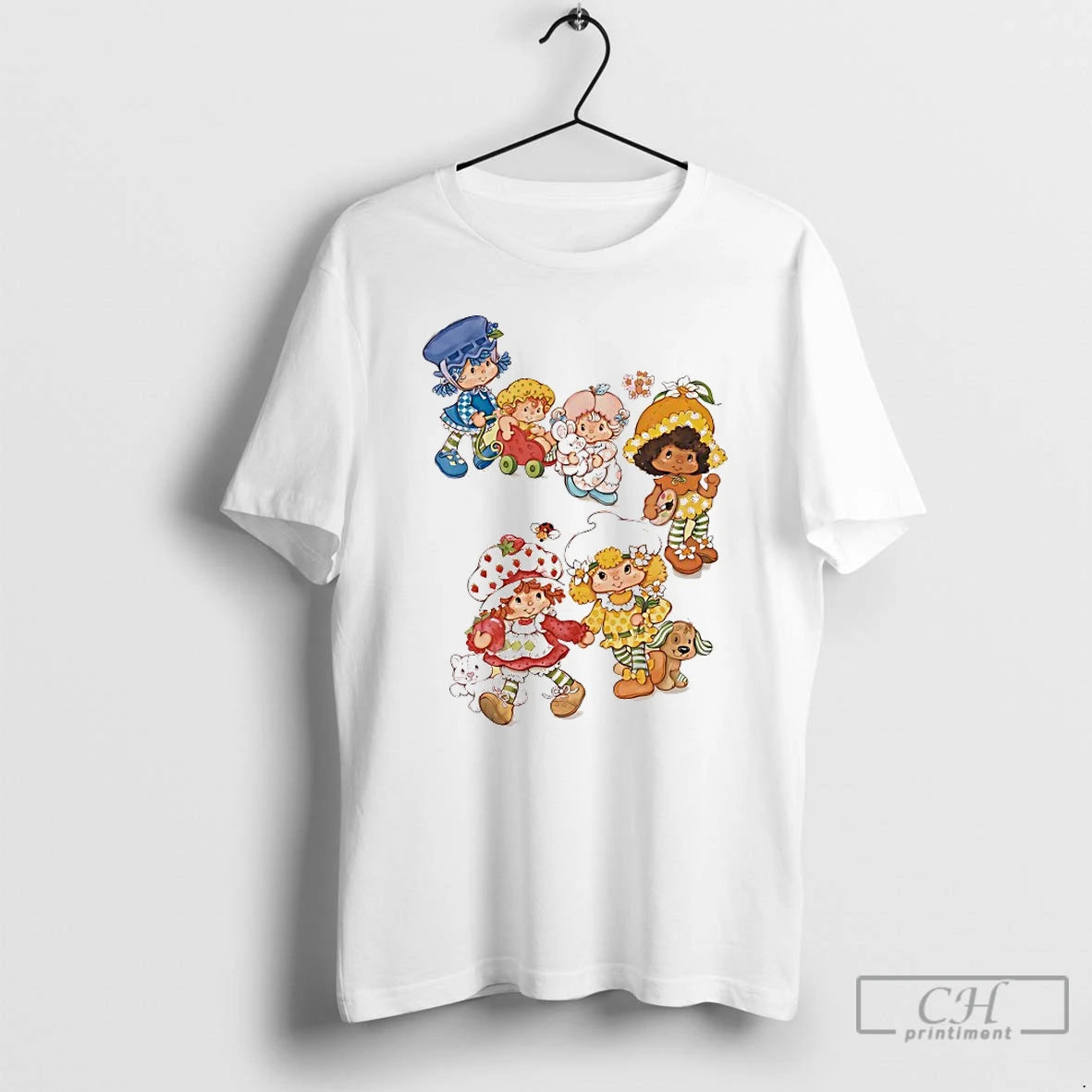 Classic Strawberry Shortcake Group Boyfriend Fit Girls T Shirts Hoodie, Sweatshirt | InkNestWear.com