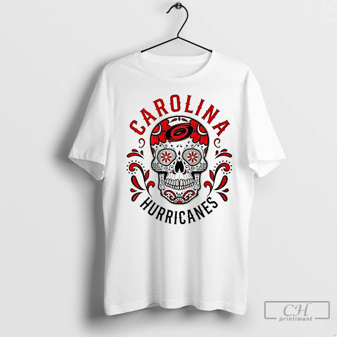 Classic Sugar Skull X Carolina Hurricanes Hockey T-Shirts, Hoodie, Sweatshirt | InkNestWear.com
