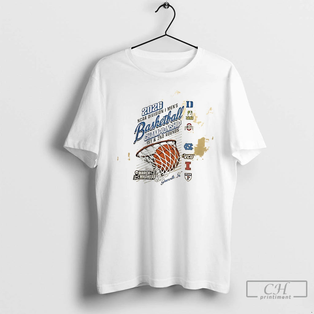 Classic Team 2026 Ncaa Division I Mens Basketball 1st 2nd Rounds Greenville Championhip T Shirts