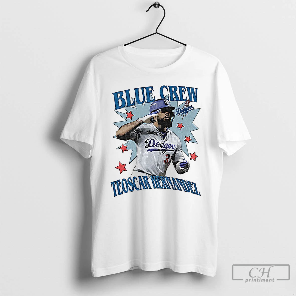 Classic Teoscar Hernandez Blue Crew Los Angeles Dodgers Baseball Players World Series 2025 T Shirts Hoodie, Sweatshirt
