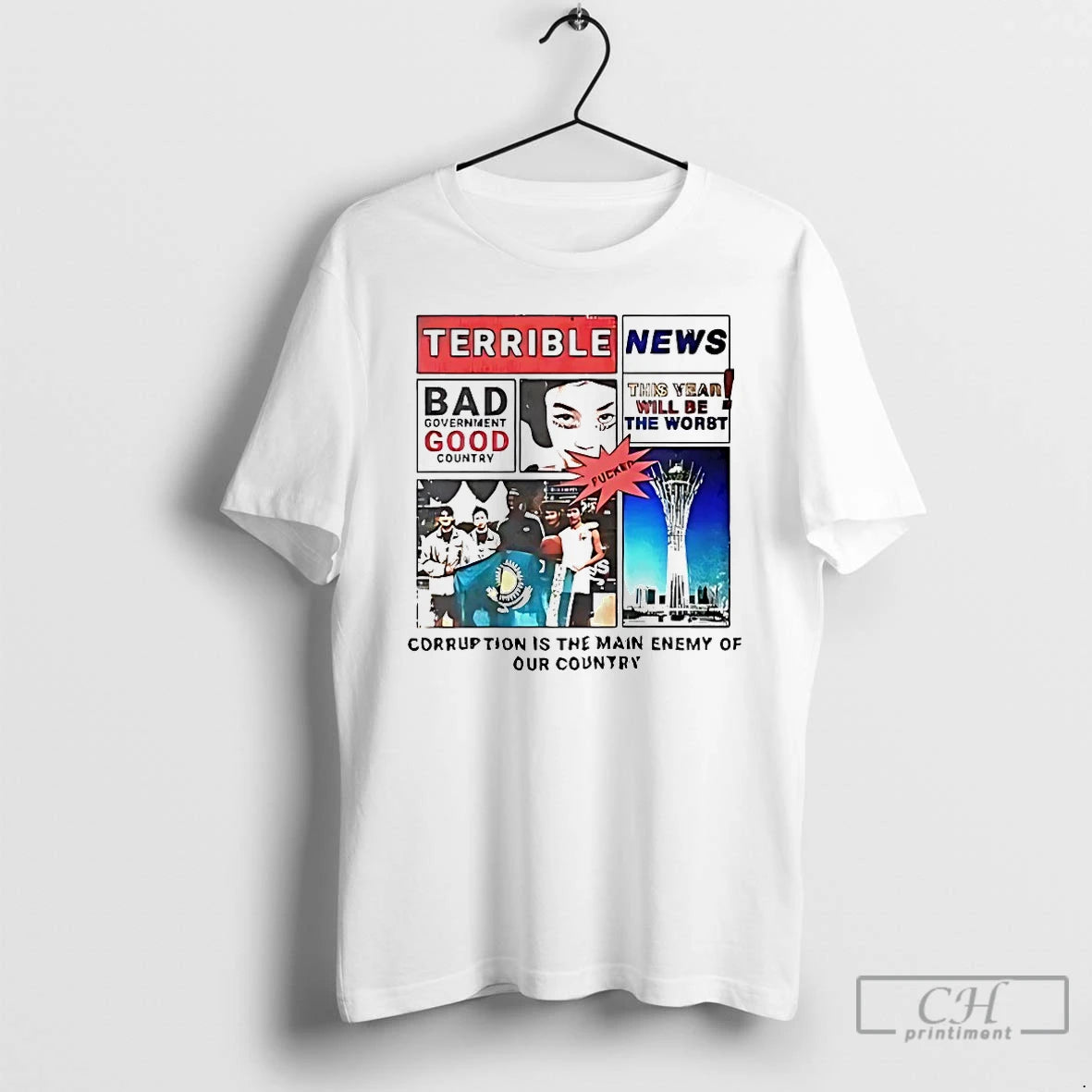 Classic Terrible News Corruption Is Main Enemy Our Country T-Shirts, Hoodie, Sweatshirt