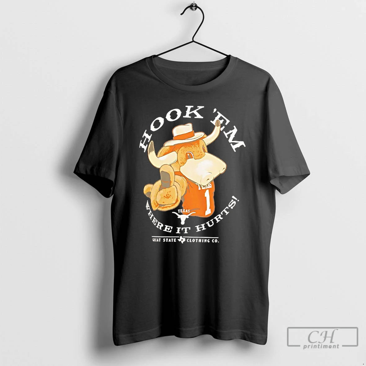 Classic Texas Longhorns Hook Em Where It Hurts Rally Mascot T-Shirts, Hoodie, Sweatshirt | InkNestWear.com