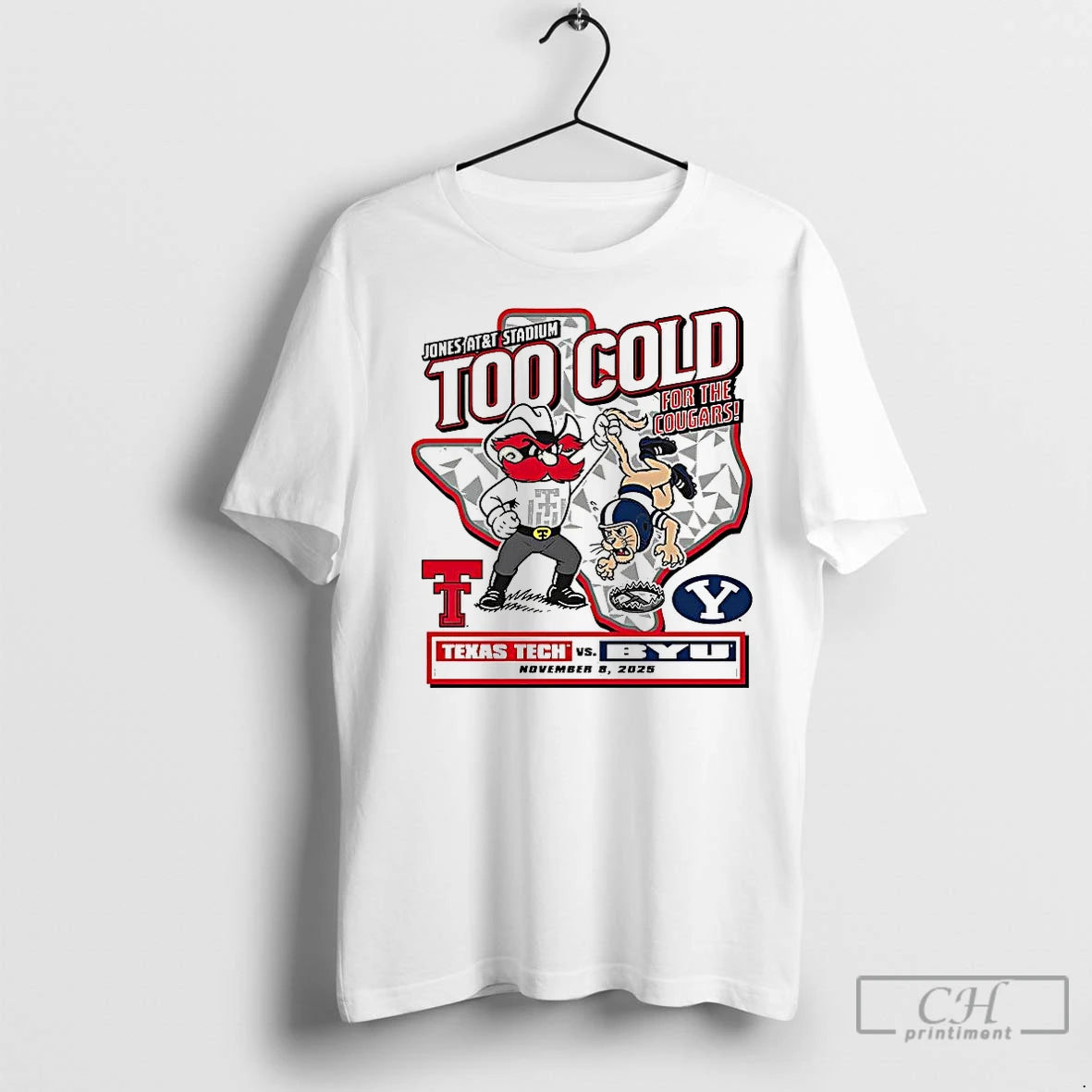 Classic Texas Tech Red Raiders Vs Byu Cougars Ncaa 2025 Too Cold Gameday T-Shirts, Hoodie, Sweatshirt | InkNestWear.com