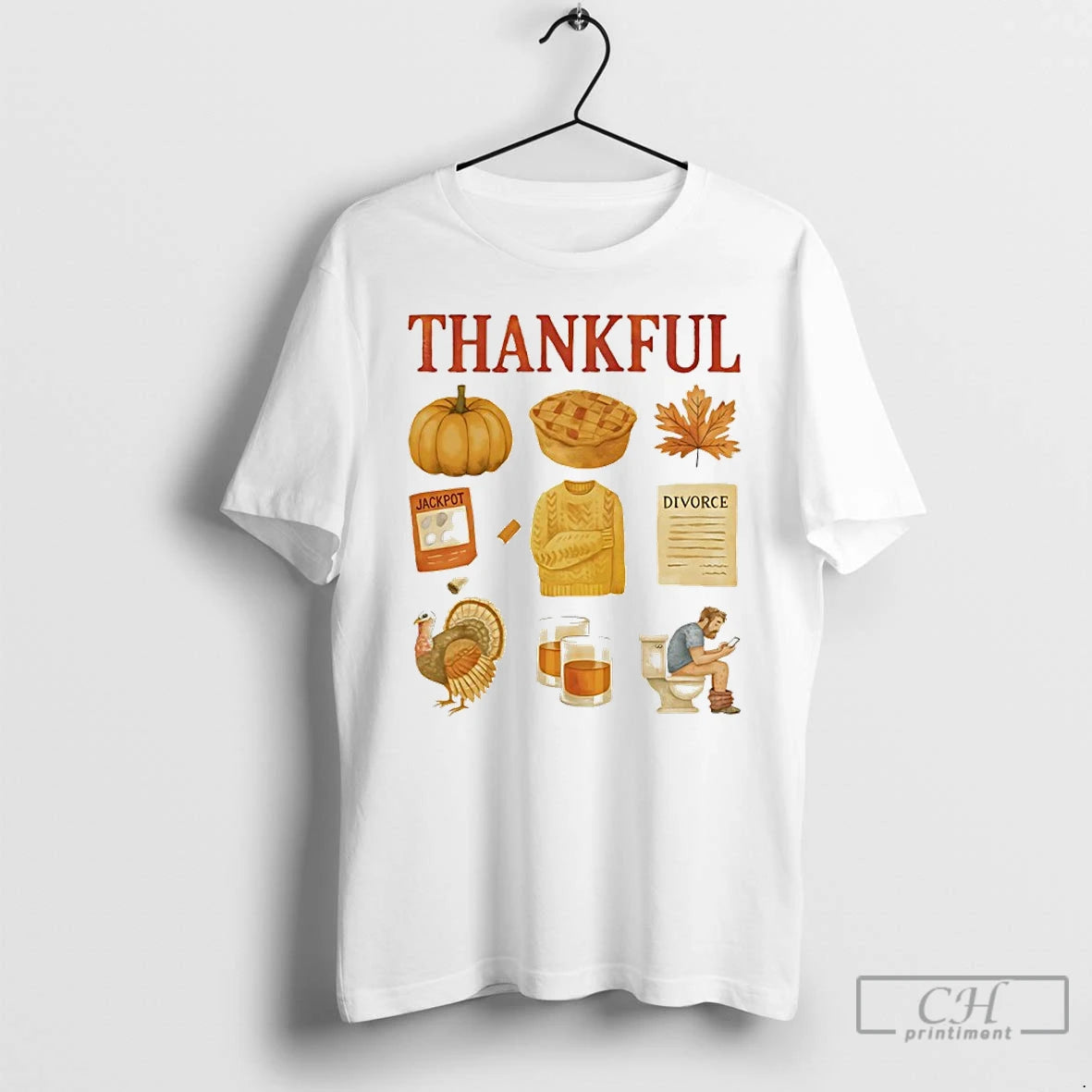 Classic Thankful Jackpot Divorce Halloween And Thanksgiving T Shirts Hoodie, Sweatshirt | InkNestWear.com