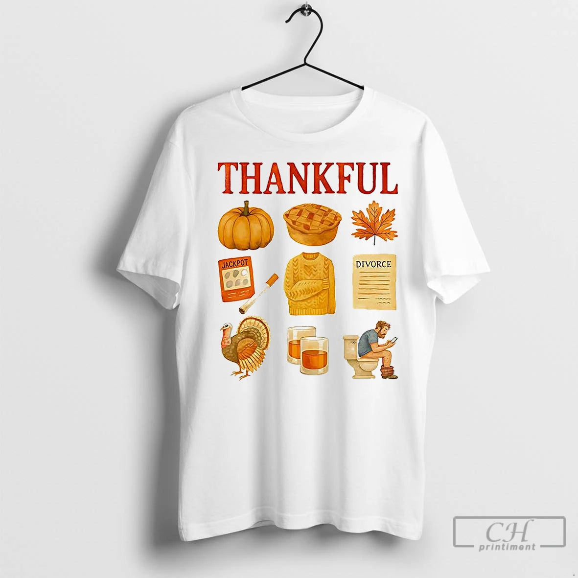 Classic Thankful Traditional Symbols Of Thanksgiving Caricature T-Shirts, Hoodie, Sweatshirt | InkNestWear.com