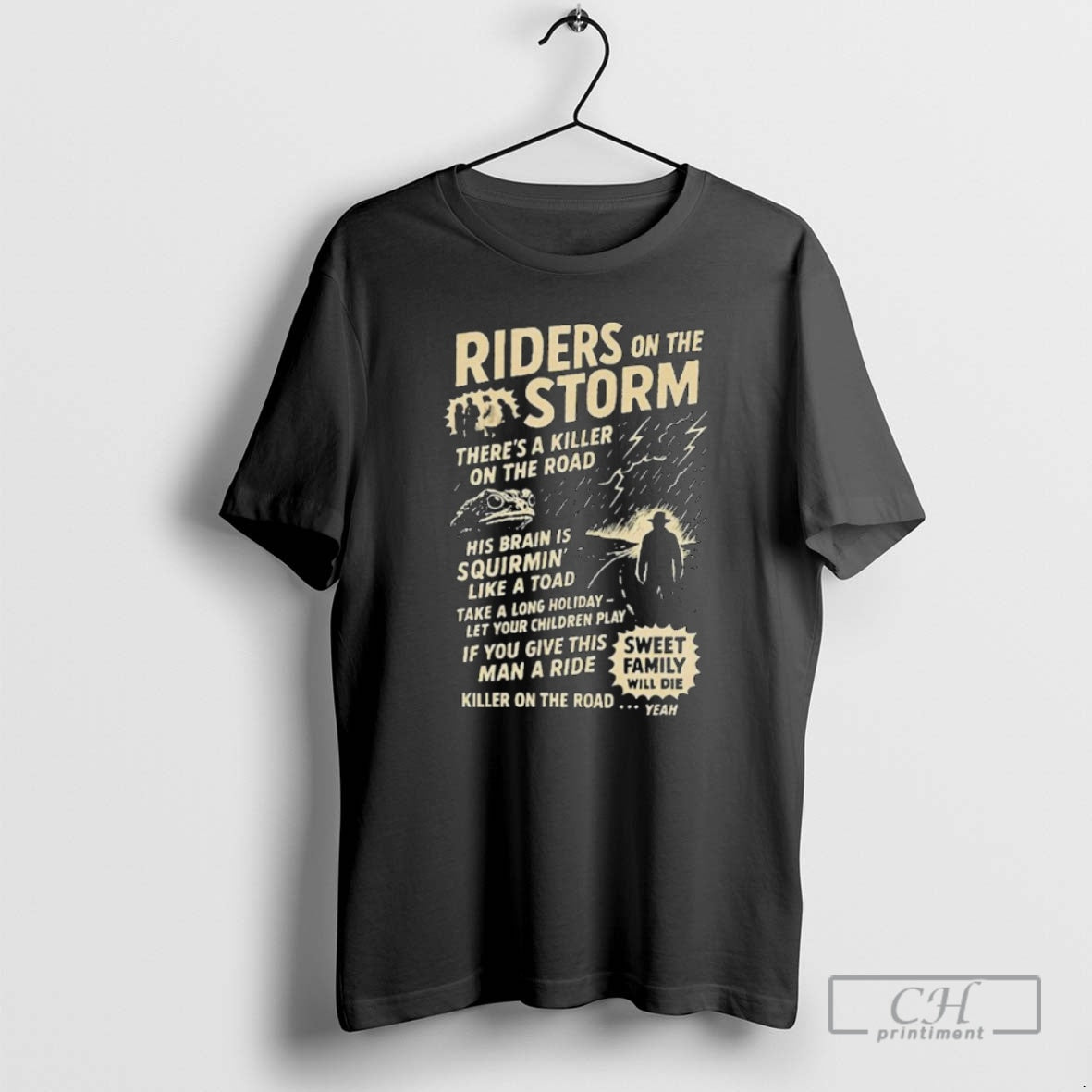 Classic The Doors Halloween Riders On The Storm Theres A Killer On The Road Playlist T-Shirts, Hoodie, Sweatshirt
