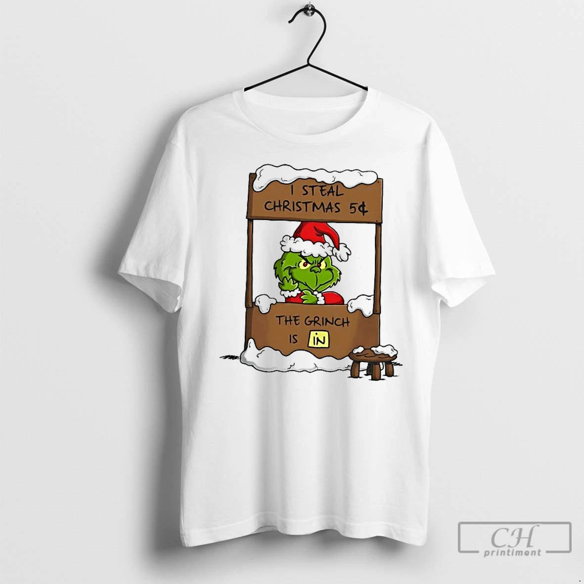 Classic The Grinch Is In I Steal Christmas Five Euro T-Shirts, Hoodie, Sweatshirt | InkNestWear.com