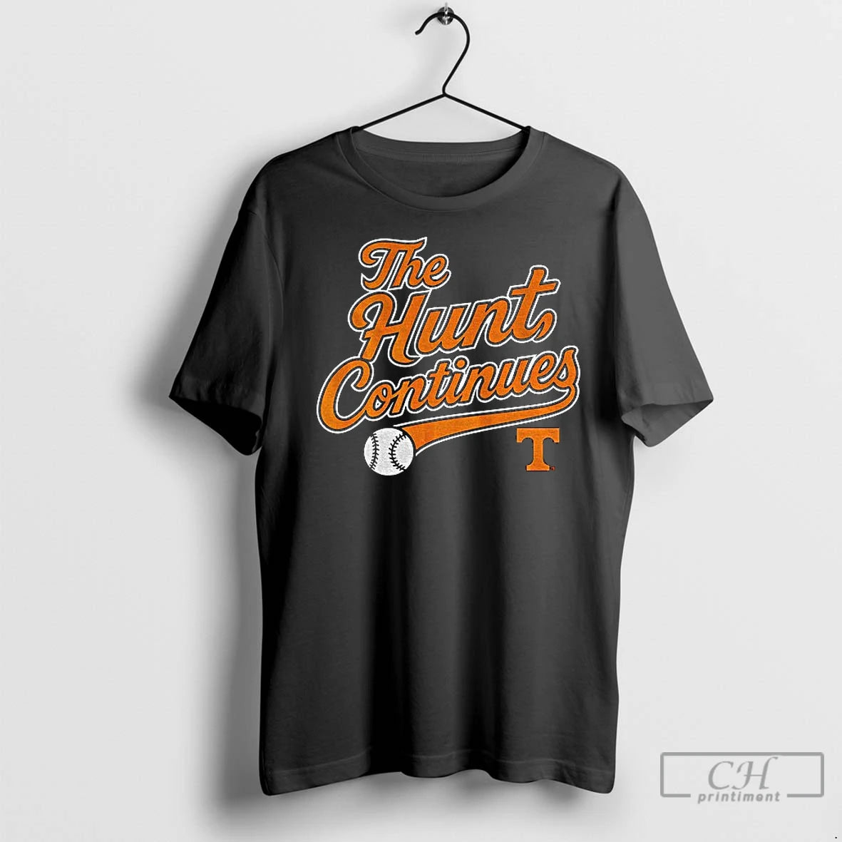 Classic The Hunt Continues Tennessee Volunteers Baseball Logo 2025 T-Shirts, Hoodie, Sweatshirt | InkNestWear.com