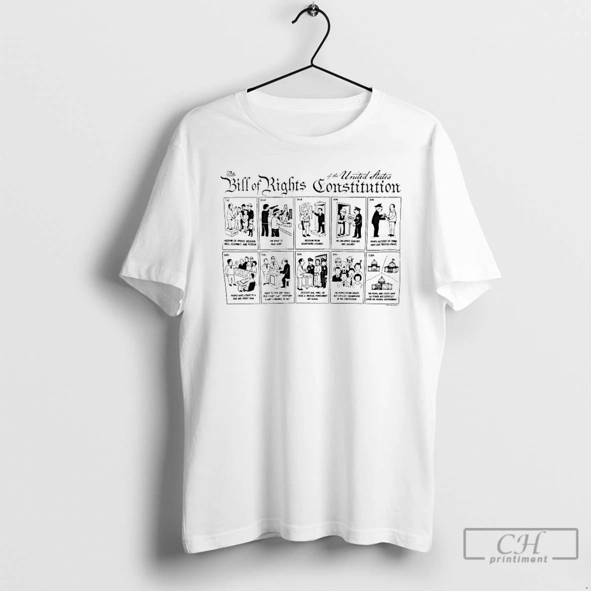 Classic The Illustrated Bill Of Rights Ringer T-Shirts, Hoodie, Sweatshirt | InkNestWear.com