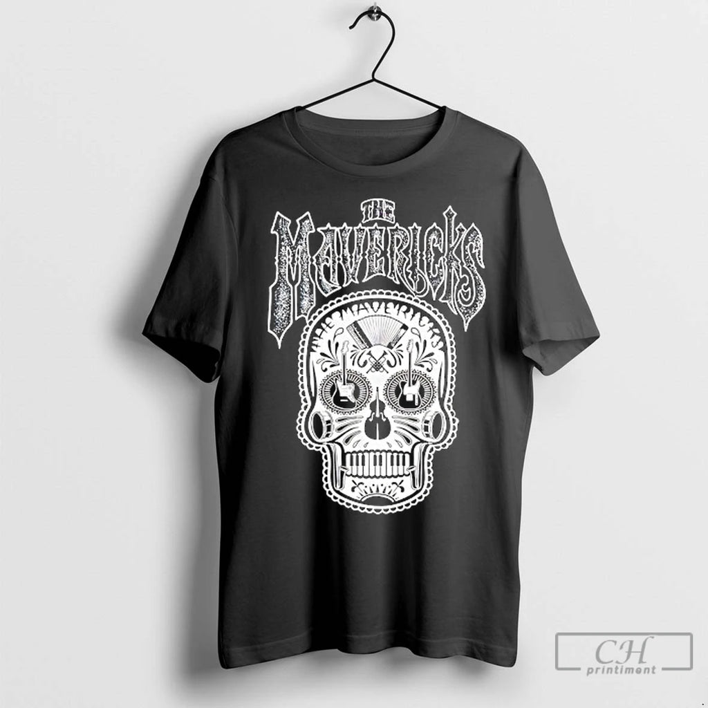 Classic The Mavericks Skull Guitar Piano T-Shirts, Hoodie, Sweatshirt | InkNestWear.com