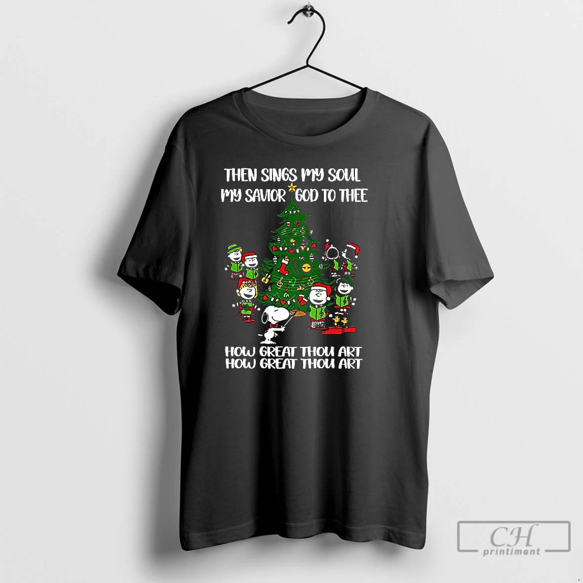 Classic The Peanuts Then Sings My Soul My Savior God To Thee Christmas Tree T-Shirts, Hoodie, Sweatshirt | InkNestWear.com