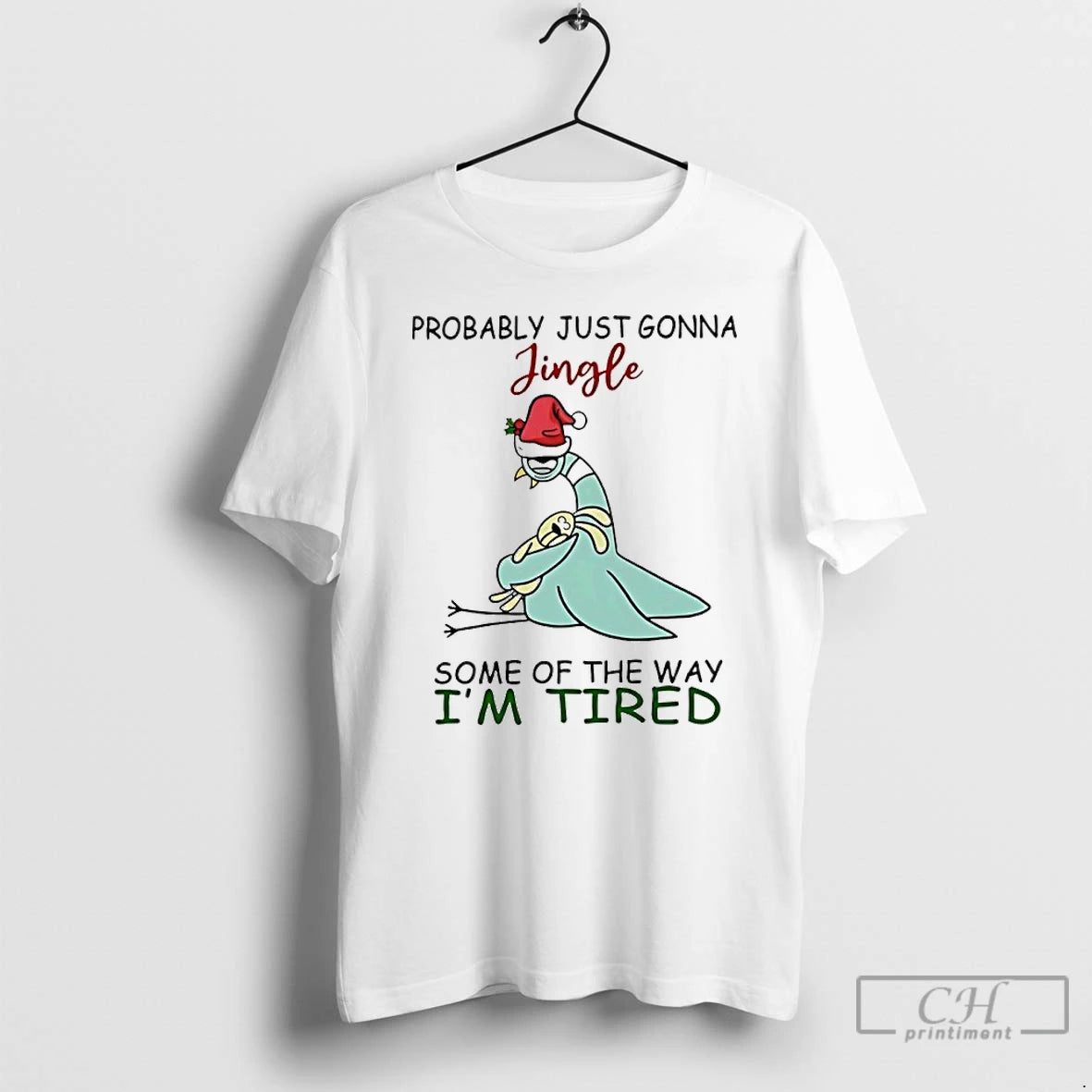 Classic The Pigeon Christmas Probably Just Gonna Jingle Some Of The Way Im Tired T-Shirts, Hoodie, Sweatshirt