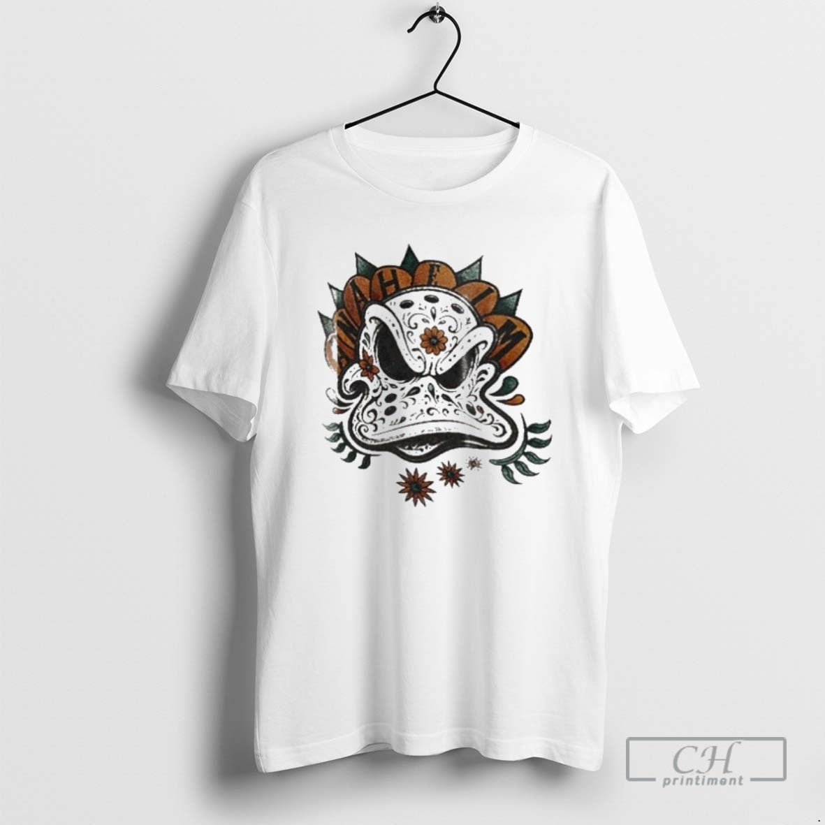 Classic The Pond Press X Anaheim Ducks Dia De Los Muertos Day Of The Dead T-Shirts, Hoodie, Sweatshirt | InkNestWear.com