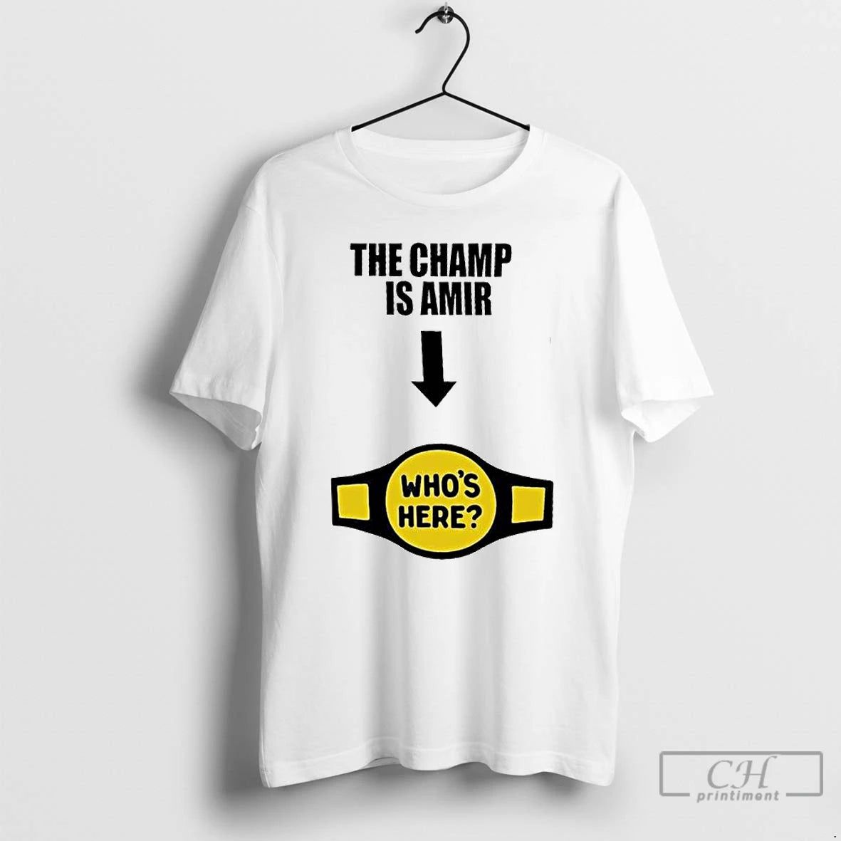 Classic The Champ Is Amir Ornaments T Shirts Hoodie, Sweatshirt | InkNestWear.com