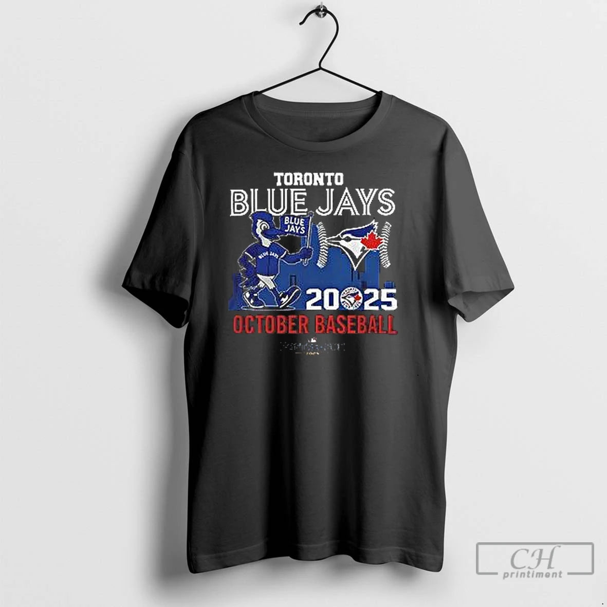 Classic Toronto Blue Jays 2025 October Baseball Skyline Mascot Skyline T-Shirts, Hoodie, Sweatshirt | InkNestWear.com