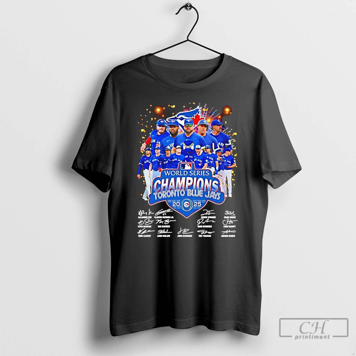 Classic Toronto Blue Jays 2025 World Series Champions Signatures T Shirts Hoodie, Sweatshirt | InkNestWear.com
