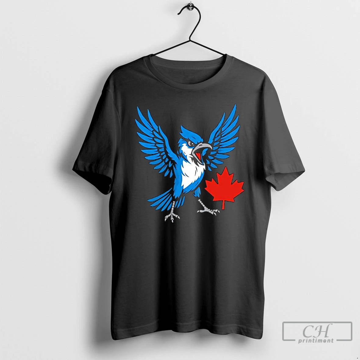Classic Toronto Blue Jays Canadian Blue Jay Bird Red Maple Leaf Logo T Shirts Hoodie, Sweatshirt | InkNestWear.com