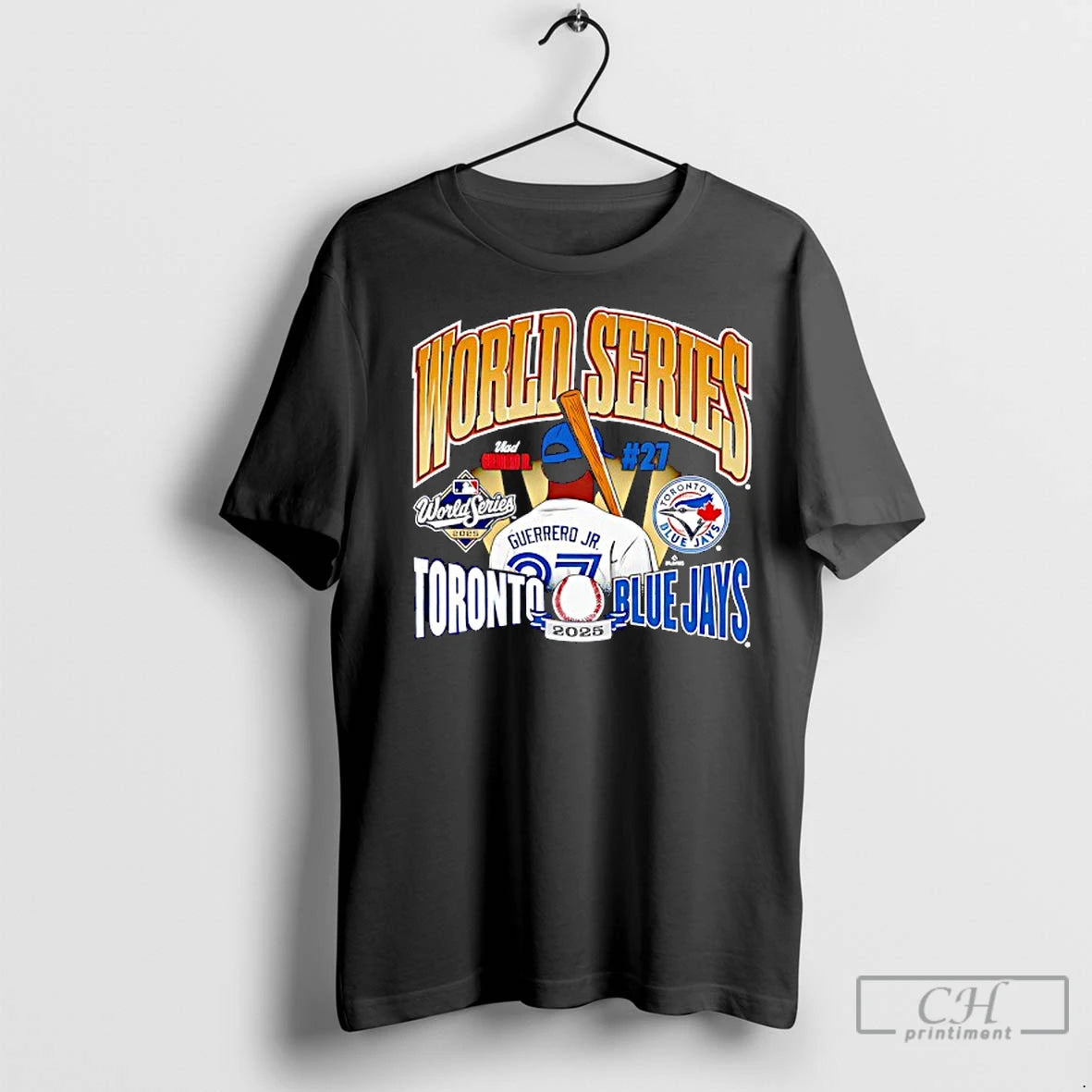 Classic Toronto Blue Jays Vladimir Guerrero Jr 47 Black 2025 World Series Showdown T-Shirts, Hoodie, Sweatshirt