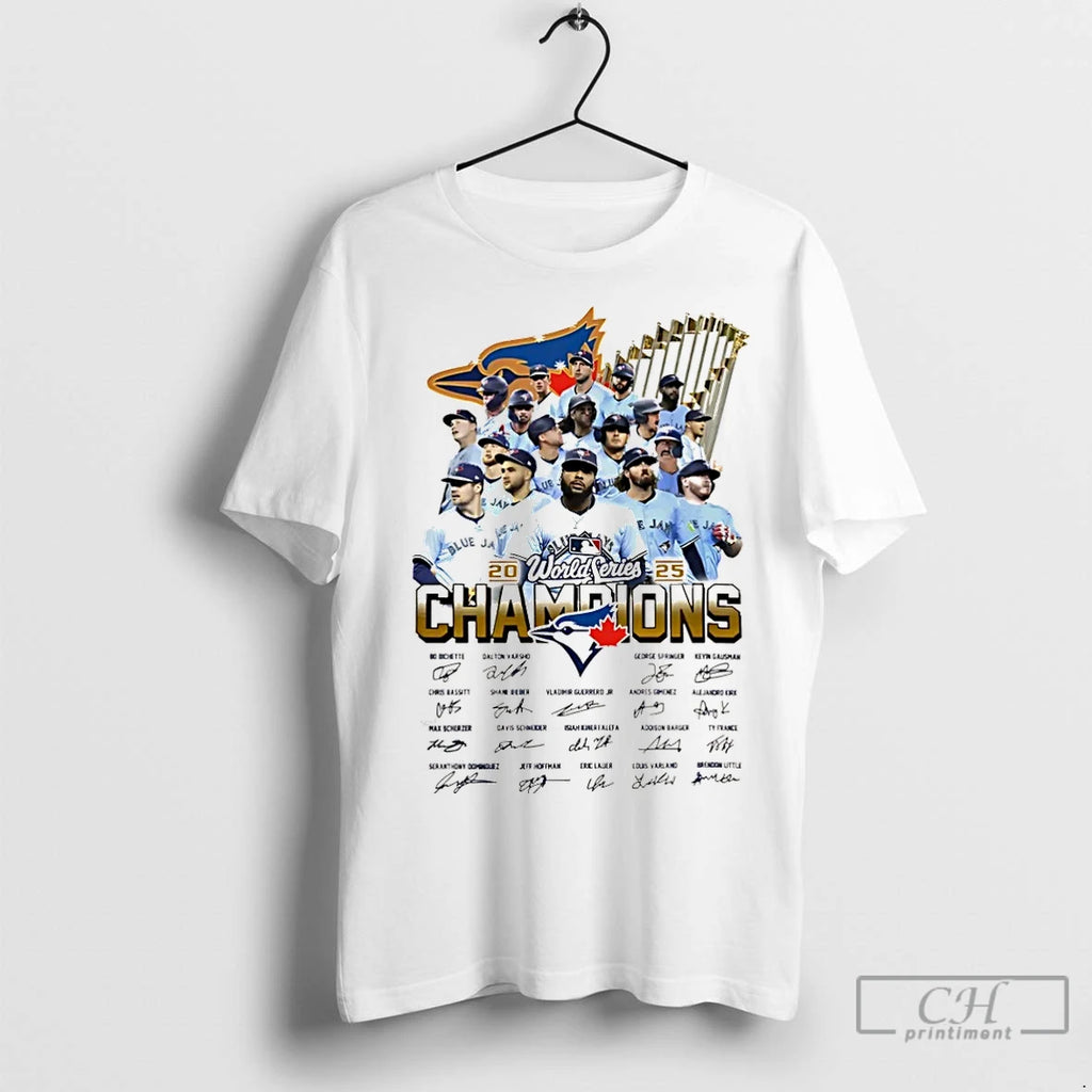 Classic Toronto Blue Jays World Series Champions 2025 All Team Signature Christmas T-Shirts, Hoodie, Sweatshirt