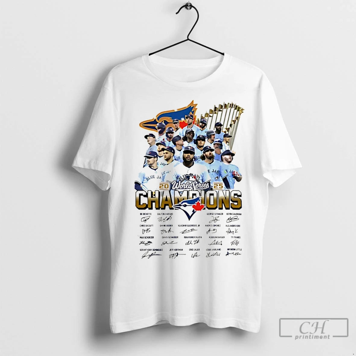 Classic Toronto Blue Jays World Series Champions 2025 All Team Signature Christmas T-Shirts, Hoodie, Sweatshirt