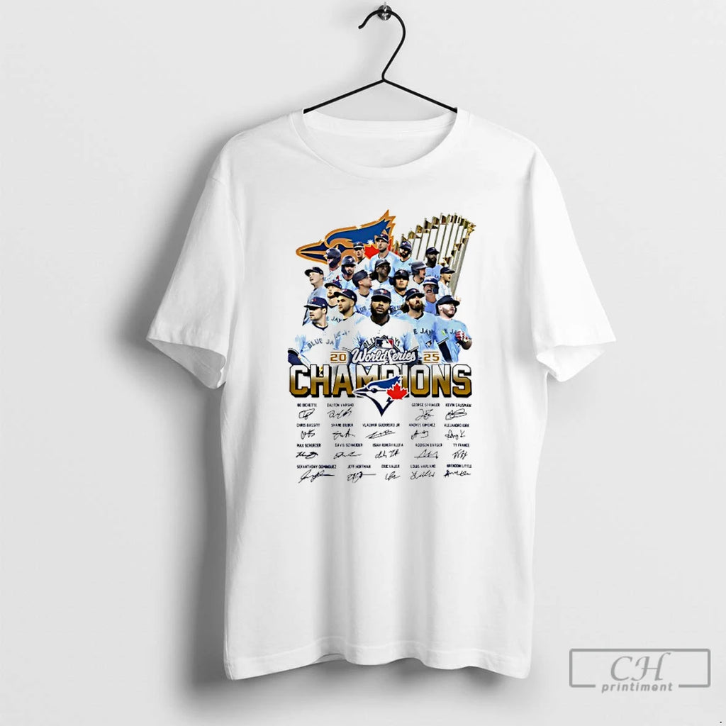 Classic Toronto Blue Jays World Series Champions 2025 All Team Signature T Shirts Hoodie, Sweatshirt | InkNestWear.com