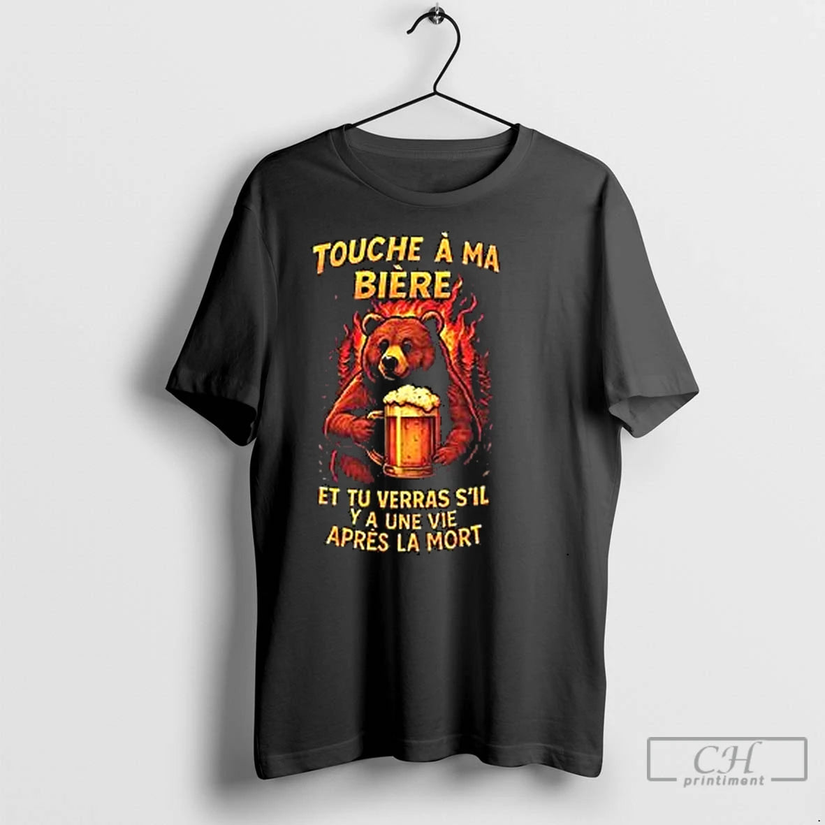Classic Touche A Ma Biere Et Tu Verras Sil Y A Une Vie Apres La T-Shirts, Hoodie, Sweatshirt | InkNestWear.com