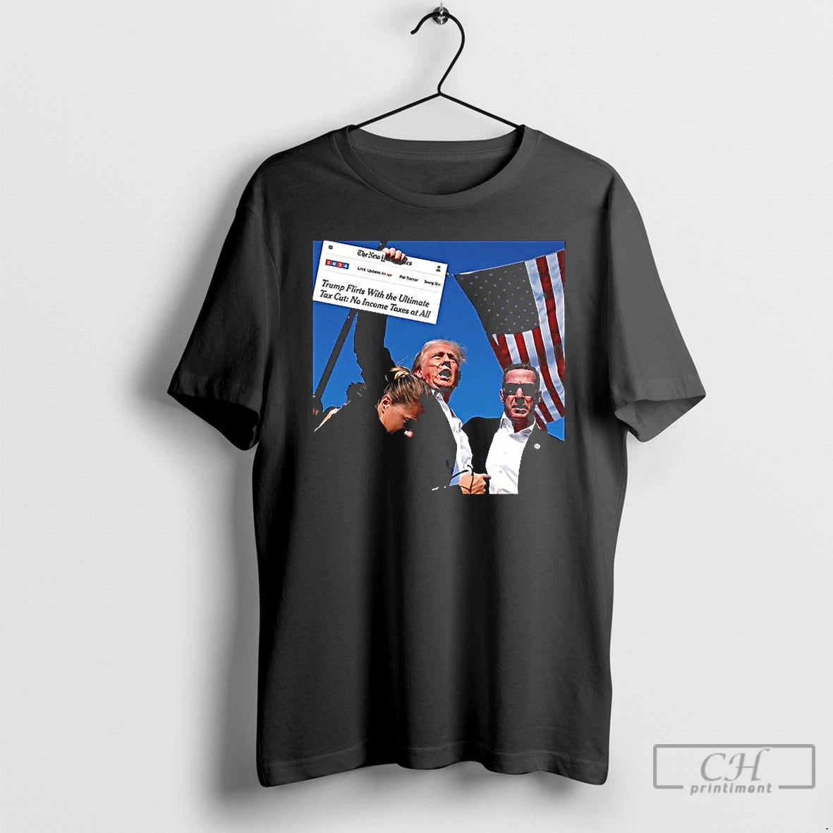 Classic Trump Flirts With The Ultimate Tax Cut No Income Taxes At All T Shirts Hoodie, Sweatshirt | InkNestWear.com