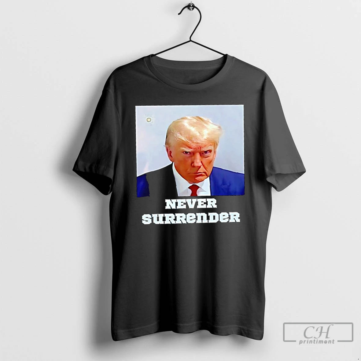 Classic Trump Mugshot Never Surrender Graphic T Shirts Hoodie, Sweatshirt | InkNestWear.com