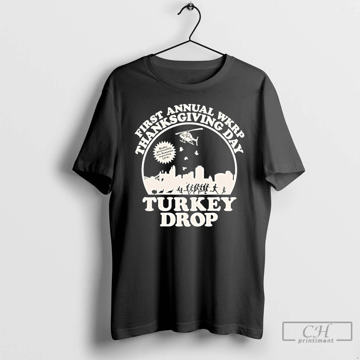 Classic Turkey Drop First Annual Wkrp Thanksgiving Day T Shirts Hoodie, Sweatshirt | InkNestWear.com