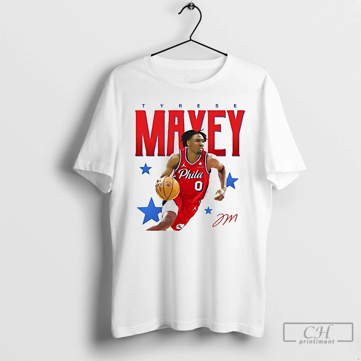 Classic Tyrese Maxey Dribbling Philadelphia 76ers T-Shirts, Hoodie, Sweatshirt | InkNestWear.com