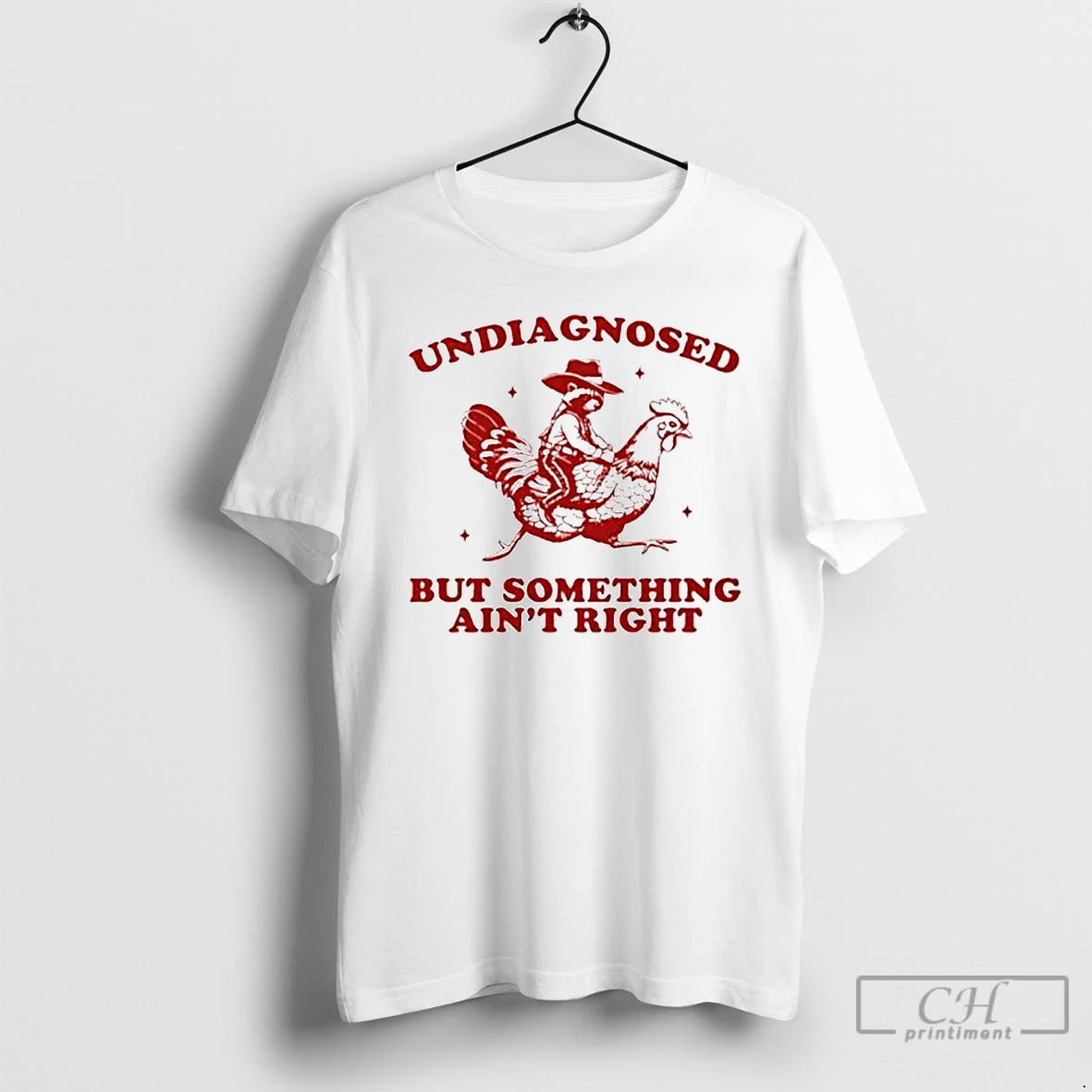 Classic Undiagnosed But Something Aint Right Funny Raccoon Chicken Ornaments T Shirts Hoodie, Sweatshirt | InkNestWear.com