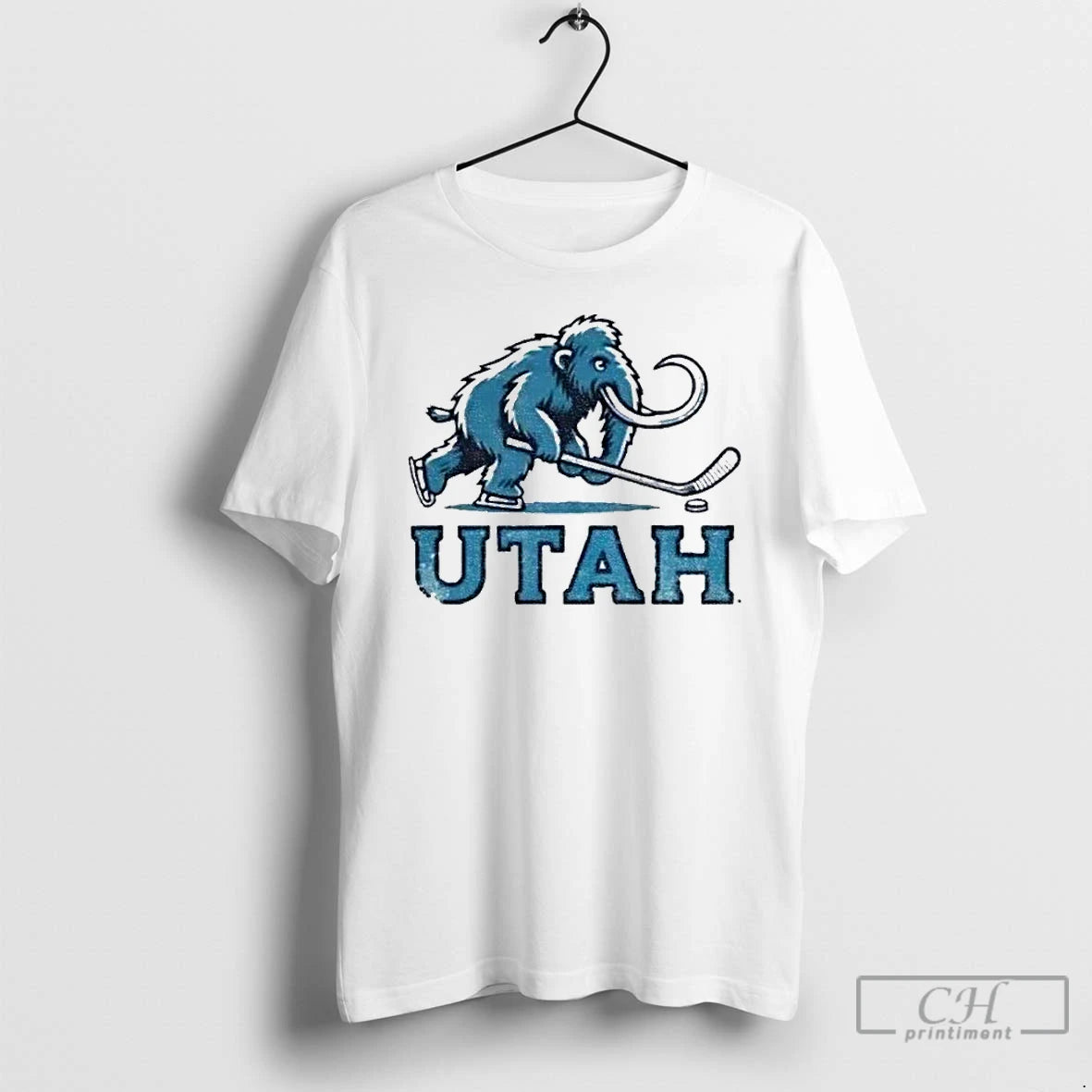 Classic Utah Mammoth Hockey Nhl Mascot Logo T-Shirts, Hoodie, Sweatshirt | InkNestWear.com