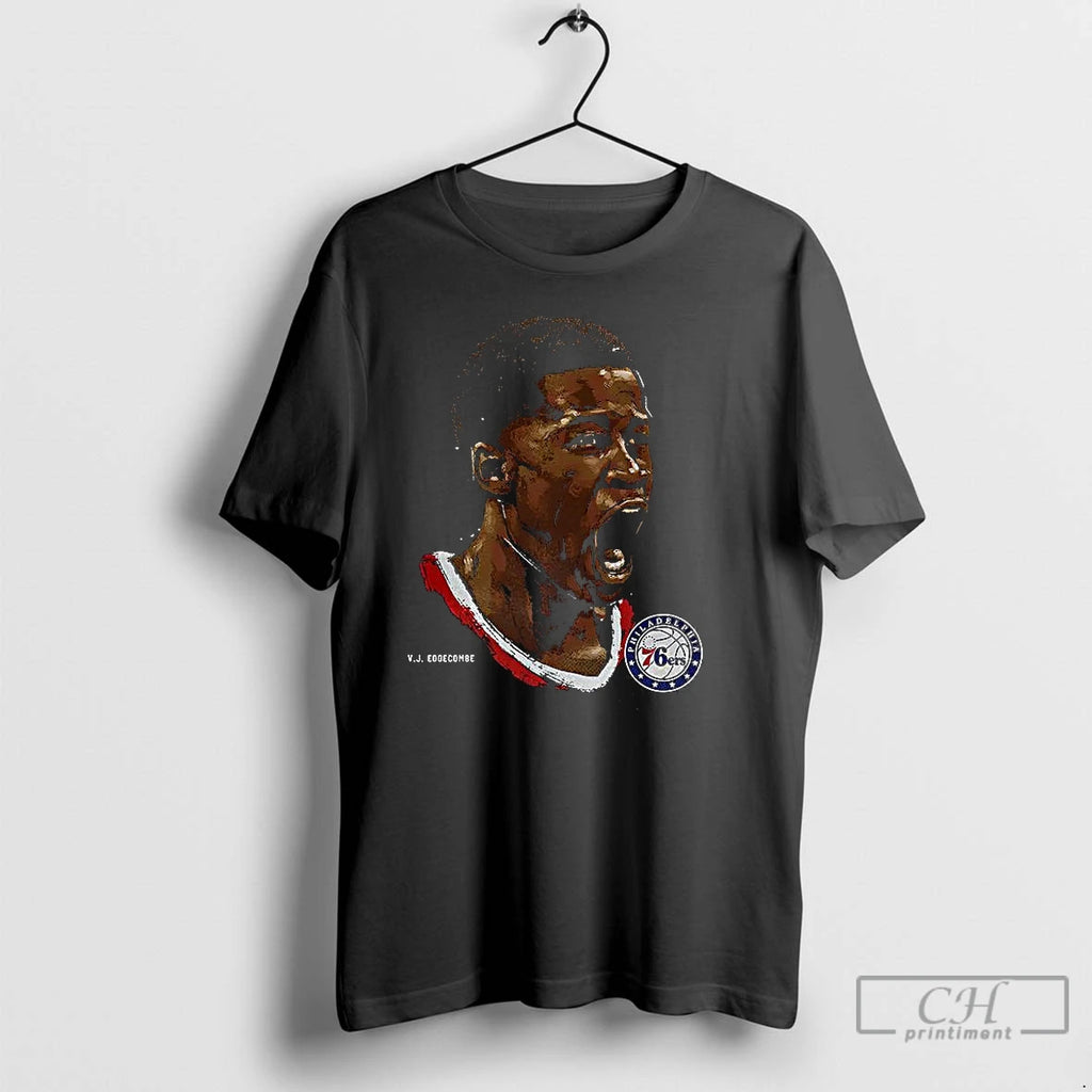 Classic Vj Edgecombe Philadelphia 76ers Nba Number 77 Portrait T Shirts Hoodie, Sweatshirt | InkNestWear.com