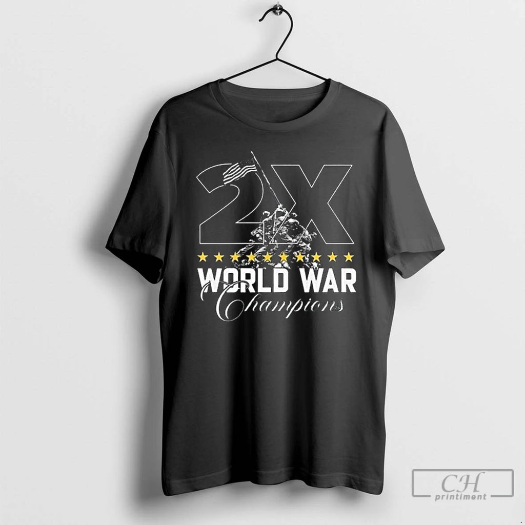 Classic Veterans Day 2025 2x World Champ Long Sleve T Shirts Hoodie, Sweatshirt | InkNestWear.com