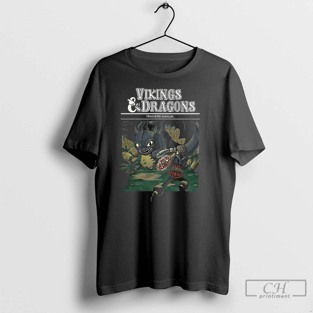 Classic Vikings And Dragons Trainers Manual How To Train Your Dragon Cartoon T-Shirts, Hoodie, Sweatshirt | InkNestWear.com