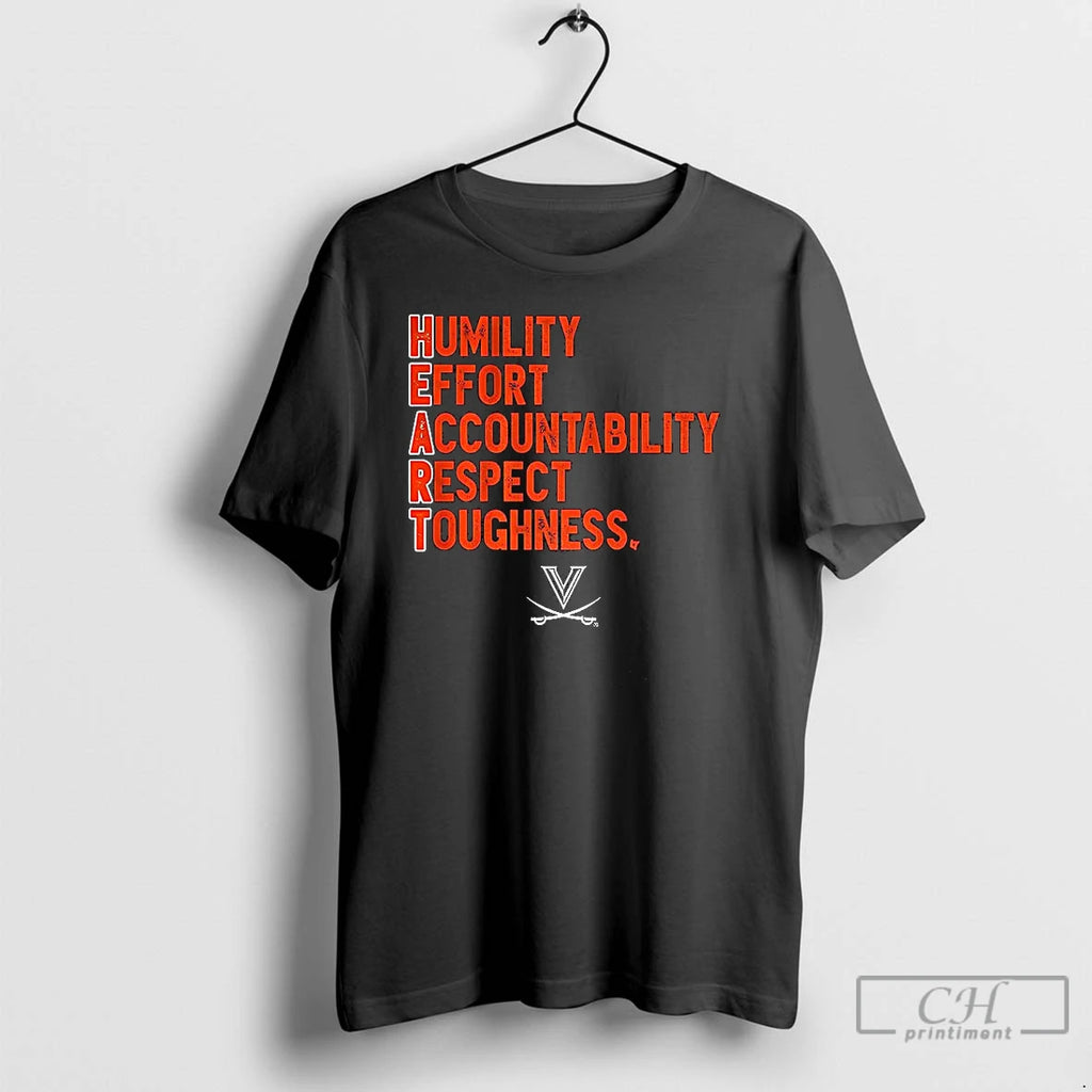 Classic Virginia Cavaliers Football Heart Humility Effort Accountability Respect Toughness T Shirts Hoodie, Sweatshirt