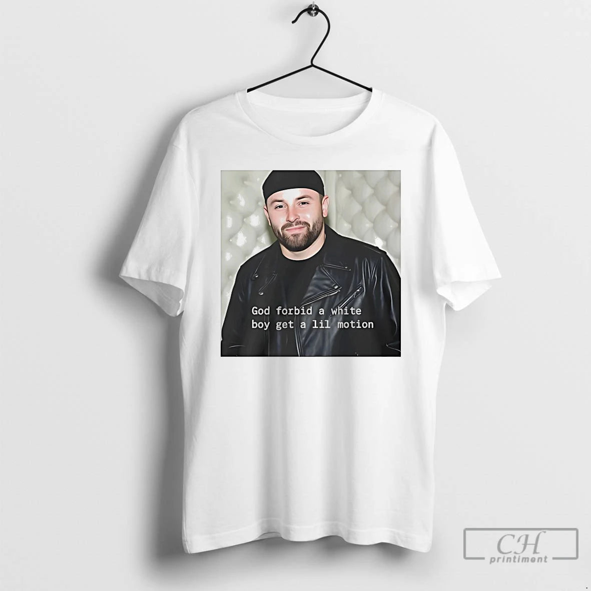 Classic Vita Vea Wearing Baker Mayfield God Forbid A White Boy Get A Lil Motion T-Shirts, Hoodie, Sweatshirt