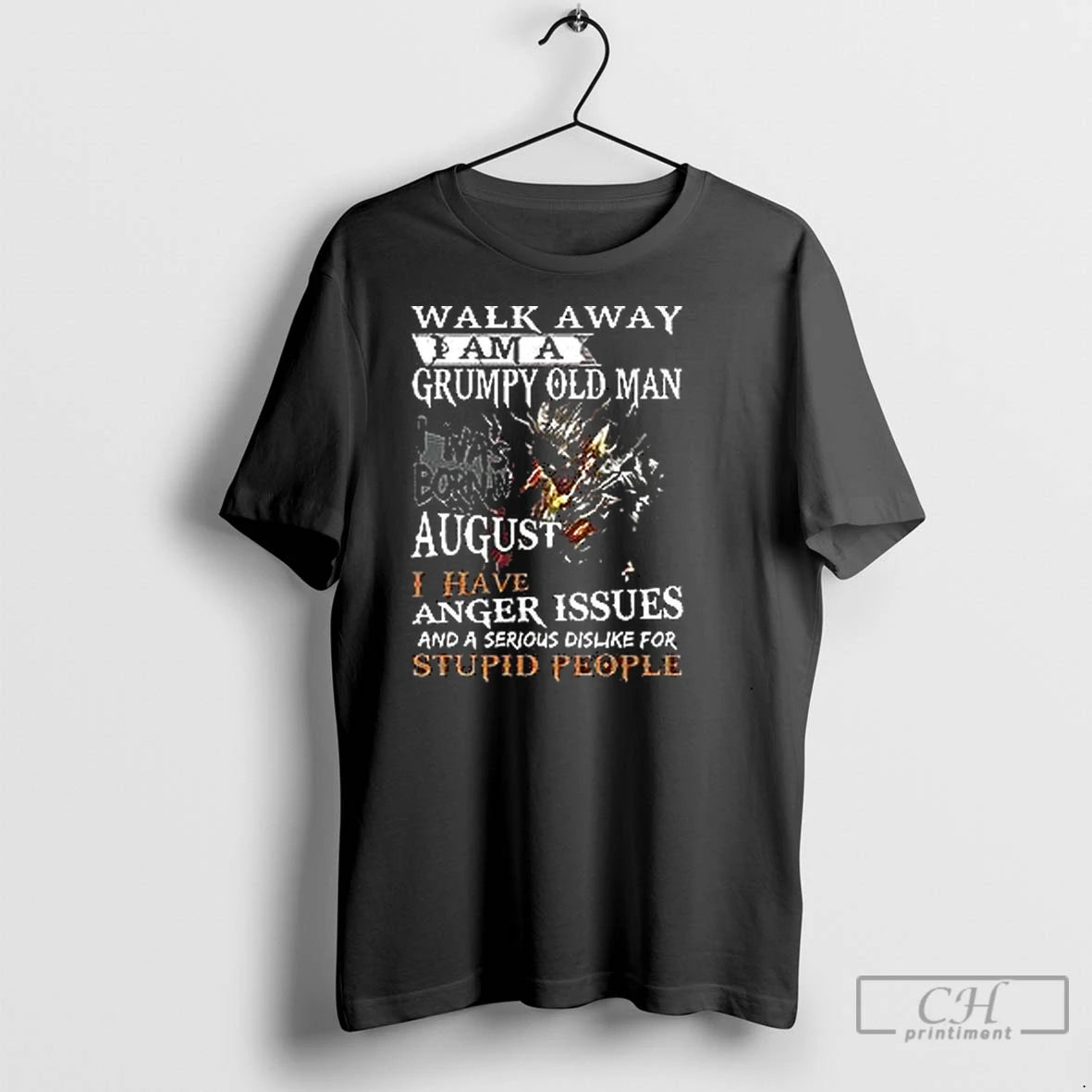Classic Walk Away I Am A Grumpy Old Man I Was Born In August T-Shirts, Hoodie, Sweatshirt | InkNestWear.com