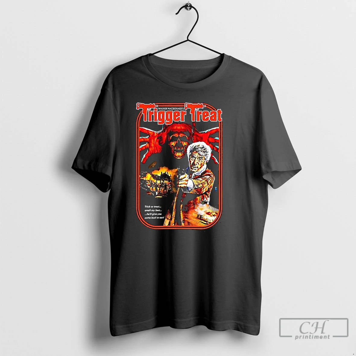 Classic Walker Macdonalds Trigger Treat Trick Or Treat Horror T-Shirts, Hoodie, Sweatshirt | InkNestWear.com