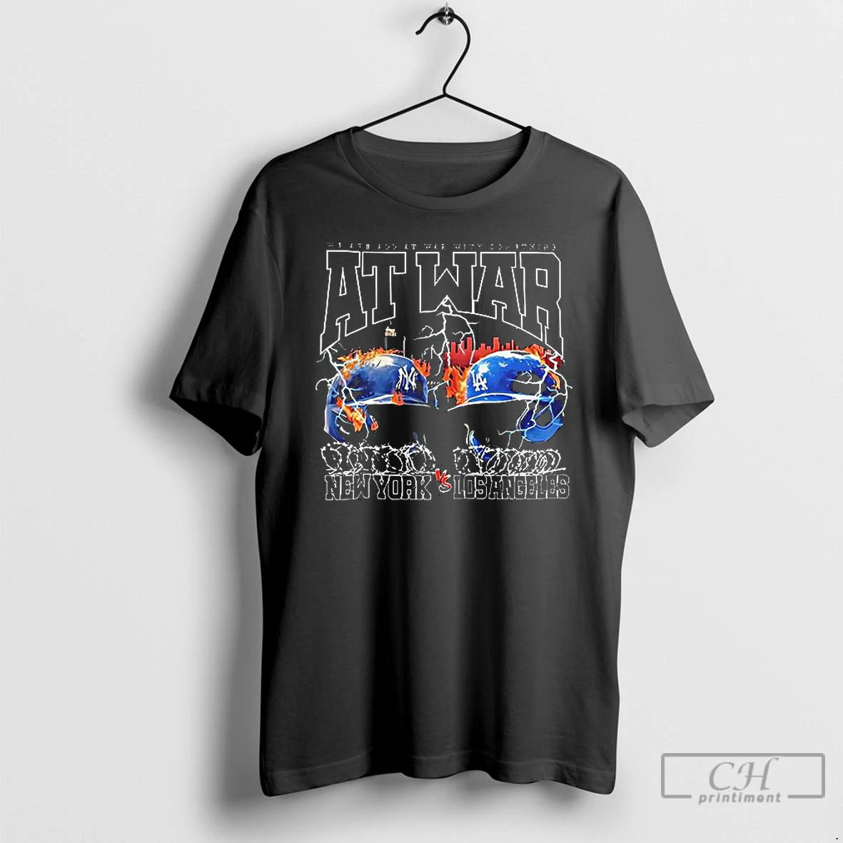 Classic We Are All At War With Something New York Yankees Vs Los Angeles Dodgers T-Shirts, Hoodie, Sweatshirt