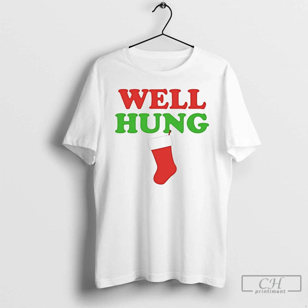 Classic Well Hung Christmas Stockings T Shirts Hoodie, Sweatshirt | InkNestWear.com