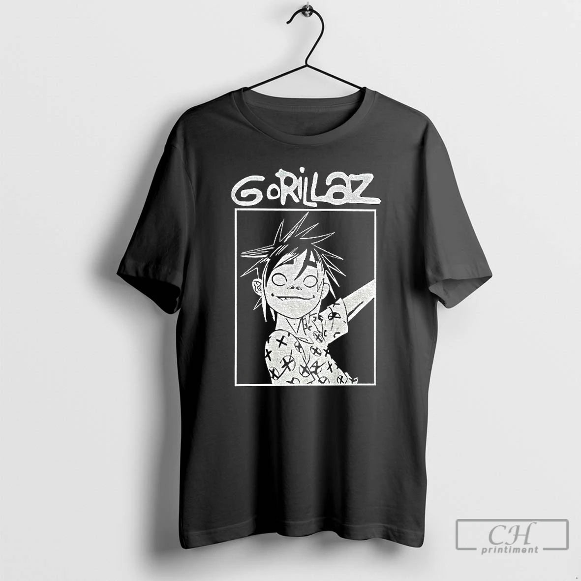 Classic Weyewcz5 Gorillaz Music Black And White Graphic T Shirts Hoodie, Sweatshirt | InkNestWear.com
