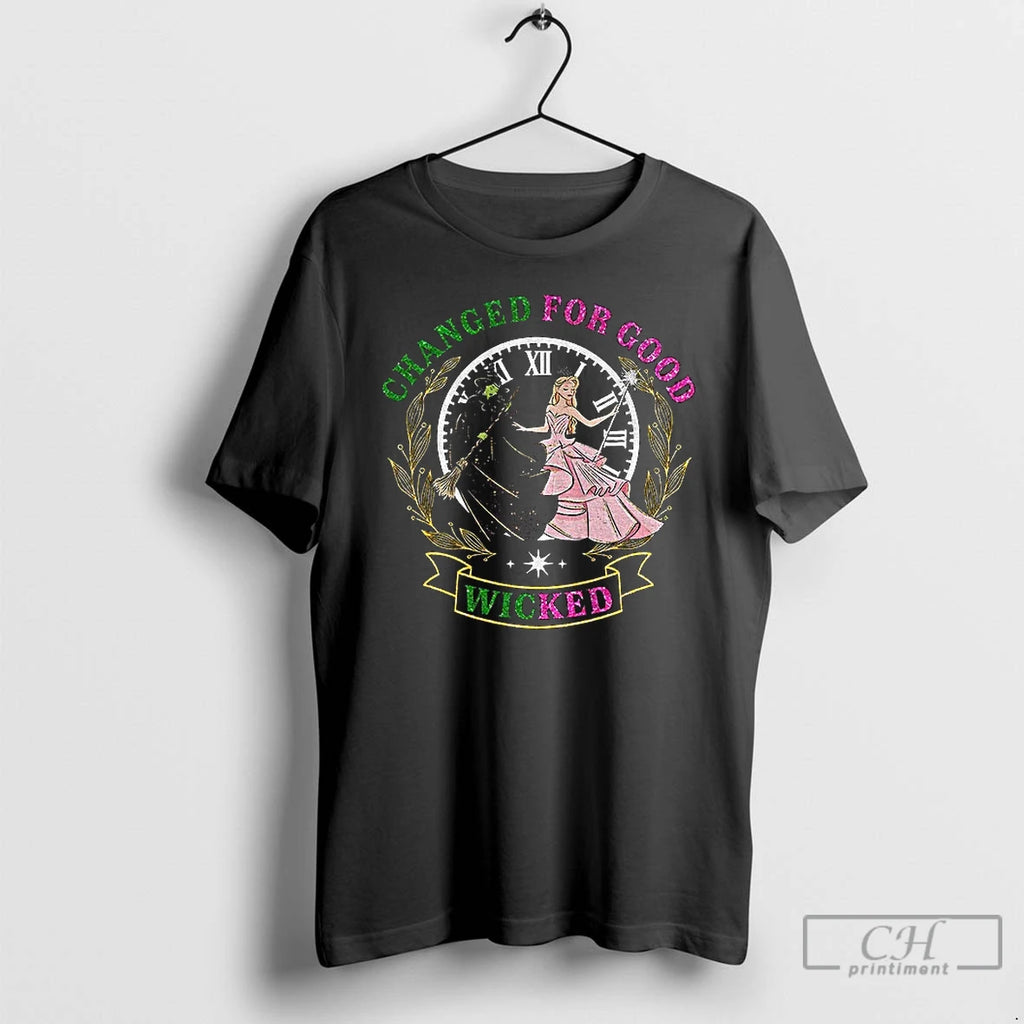Classic Wicked Movie Changed For Good Coquette Bow Glitter Wicked T-Shirts, Hoodie, Sweatshirt | InkNestWear.com