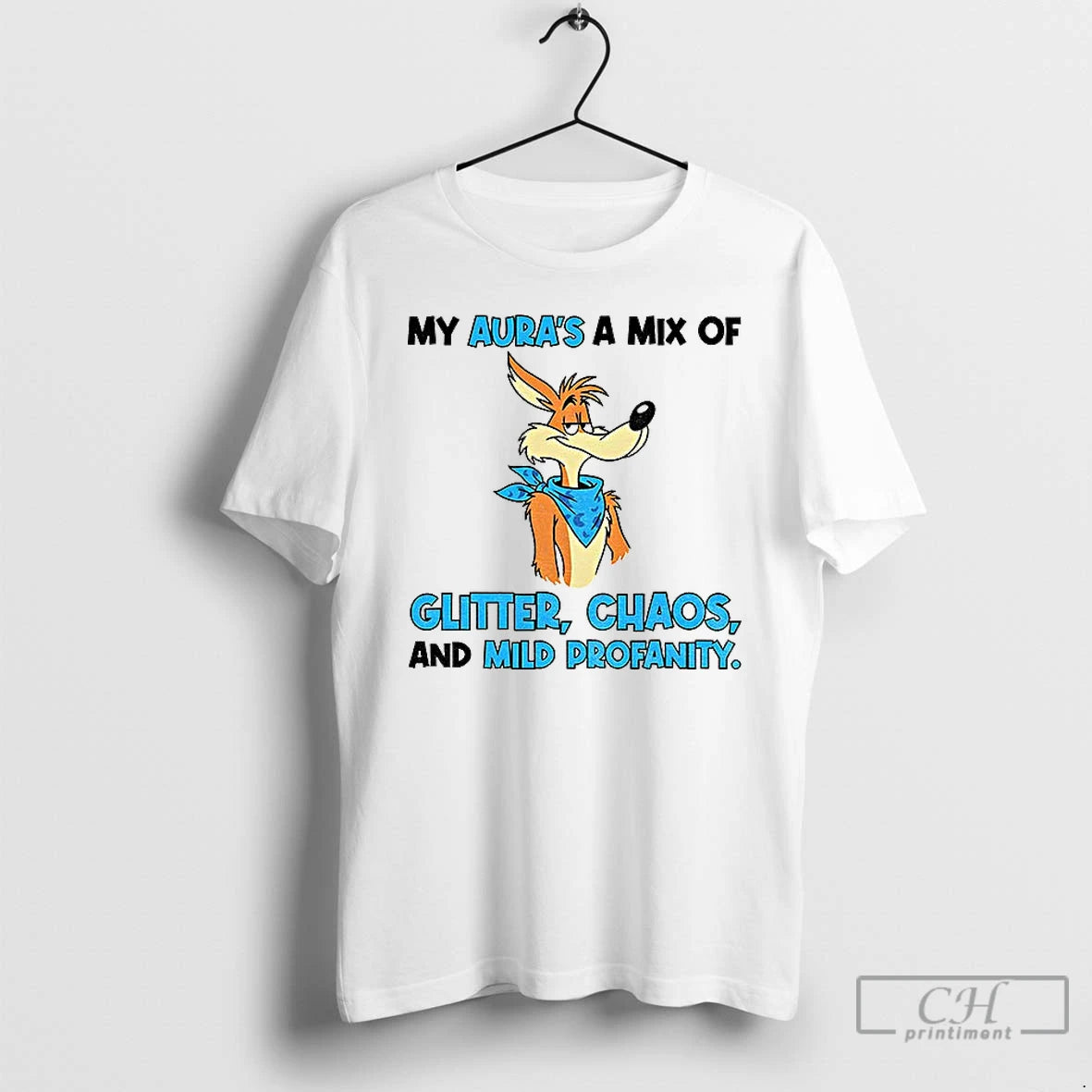 Classic Wile E Coyote My Auras A Mix Of Glitter Chaos And Mid Profanity T-Shirts, Hoodie, Sweatshirt | InkNestWear.com