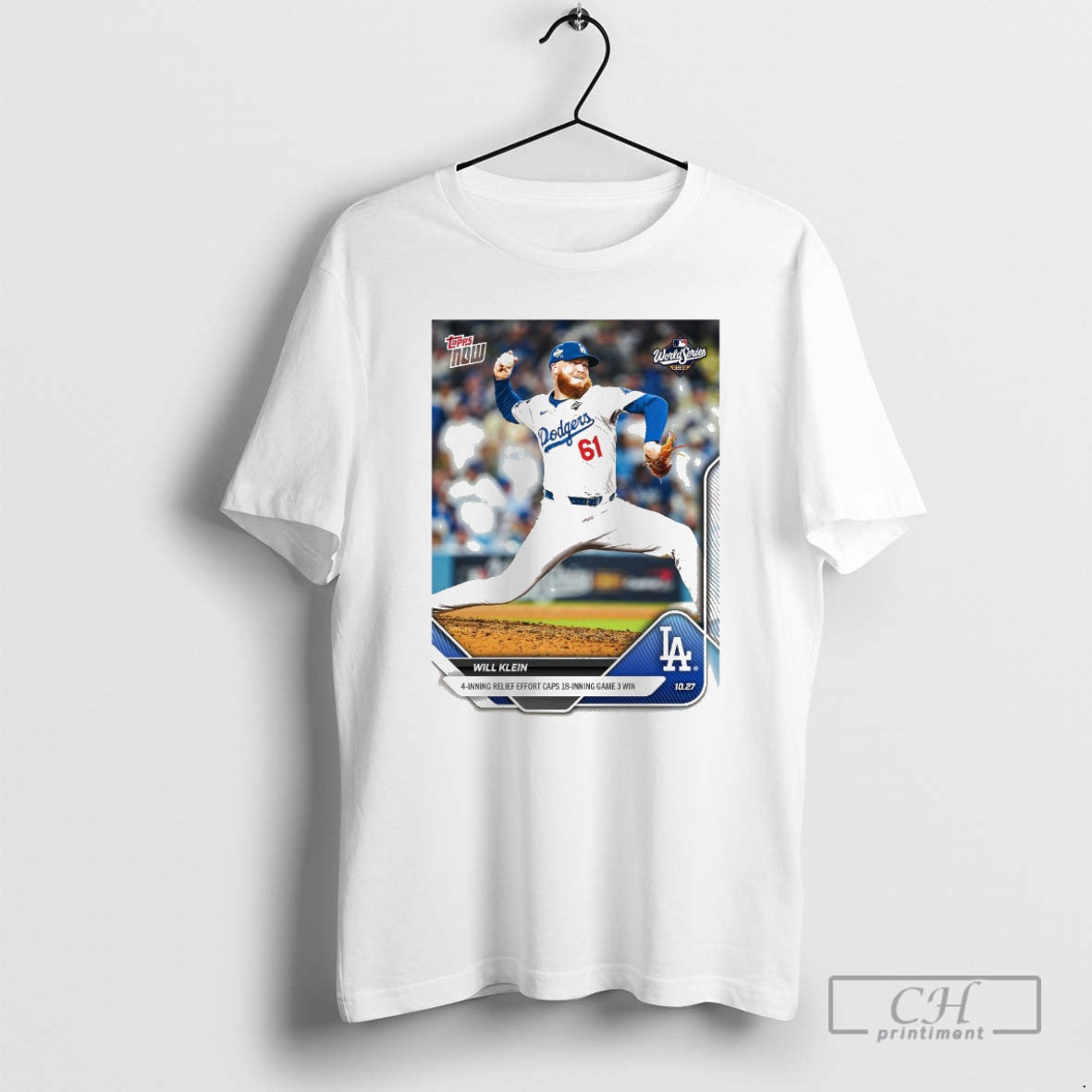 Classic Will Klein 2025 Mlb Topps Los Angeles Dodgers 4 Inning Relief Effort Caps 18 T-Shirts, Hoodie, Sweatshirt