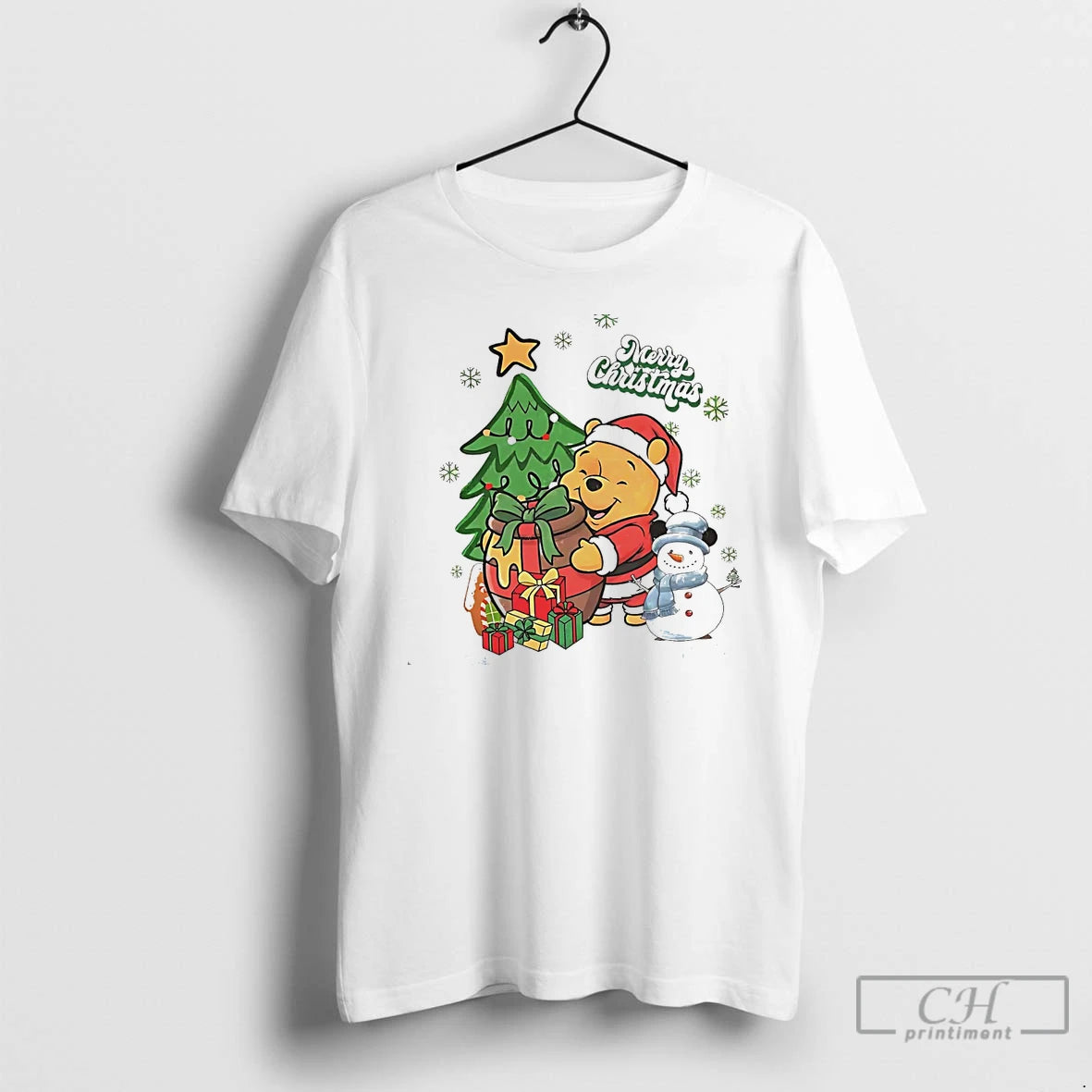 Classic Winnie The Pooh Santa Honey Pot Christmas White T Shirts Hoodie, Sweatshirt | InkNestWear.com