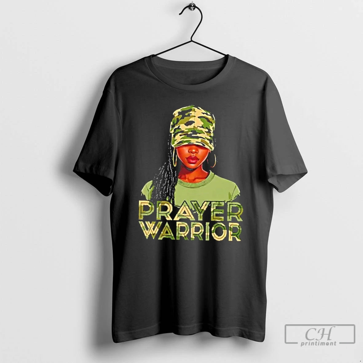 Classic Women Black Camo Prayer Warrior T Shirts Hoodie, Sweatshirt | InkNestWear.com